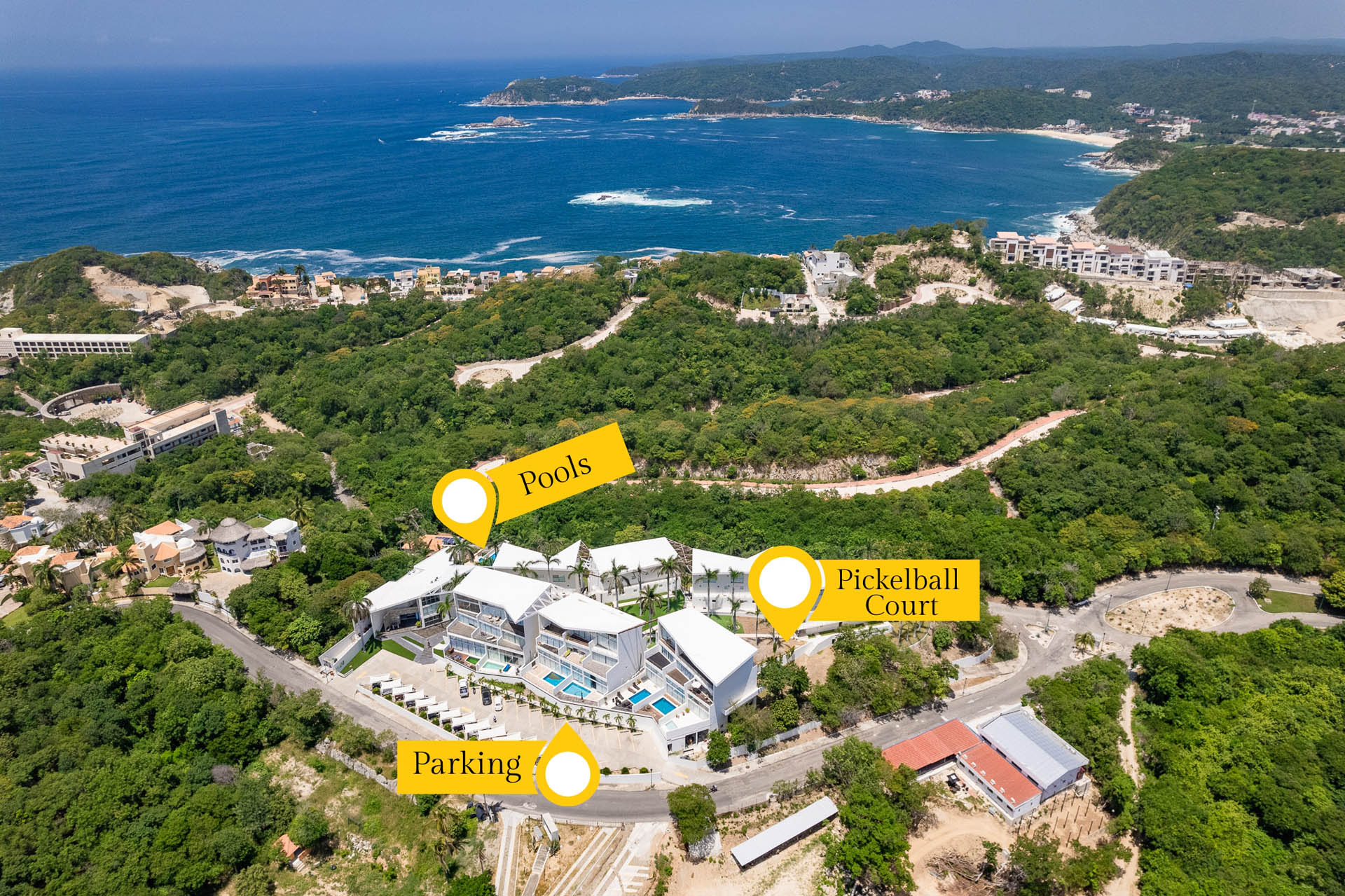 Map of Paradies Cove Huatulco