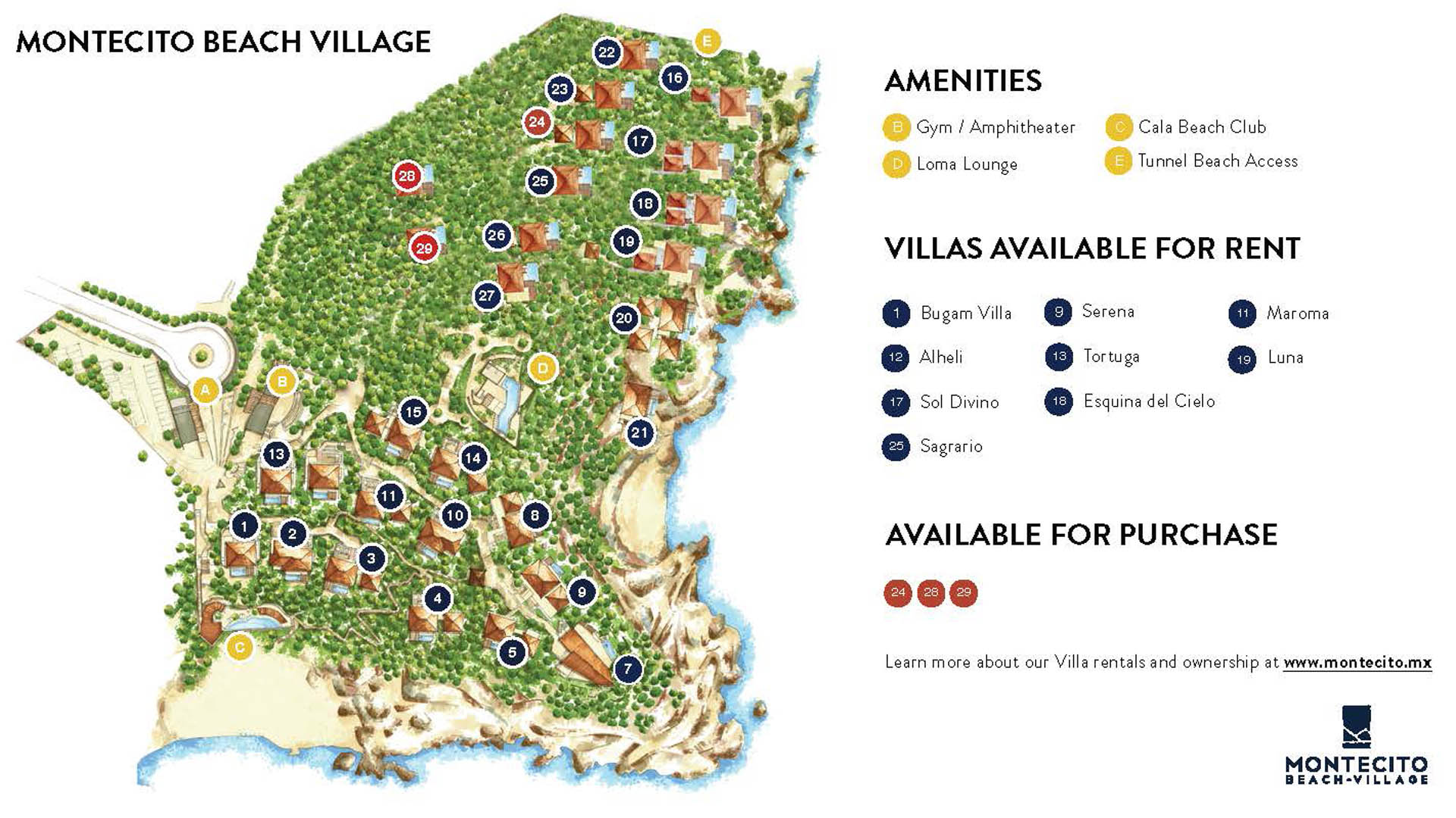 Map of Paradies Cove Huatulco